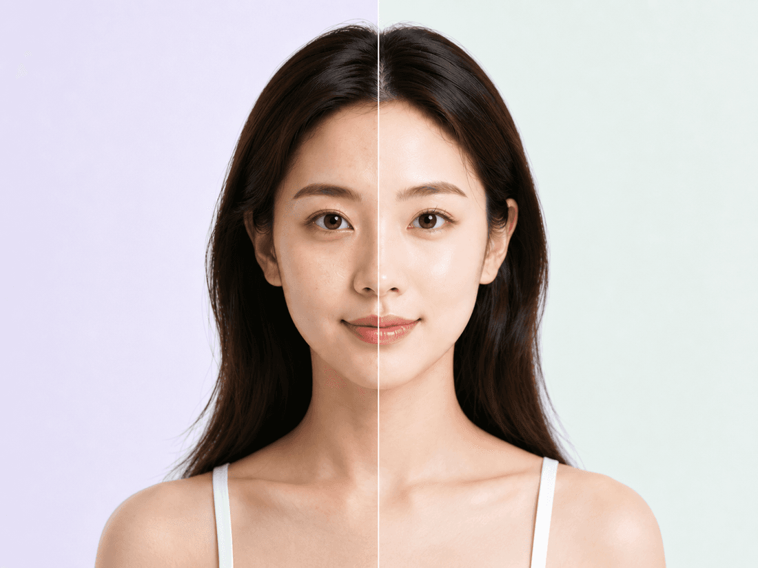 AI 皮肤效果预览展示护理前后产品效果对比